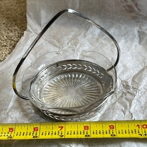 Vintage sterling silver condiment basket